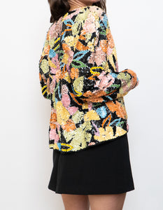 Vintage x Made in Hong Kong x Silk Colourful Beaded Blazer (XS-M)