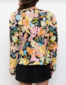 Vintage x Made in Hong Kong x Silk Colourful Beaded Blazer (XS-M)