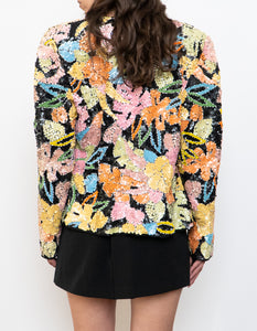 Vintage x Made in Hong Kong x Silk Colourful Beaded Blazer (XS-M)