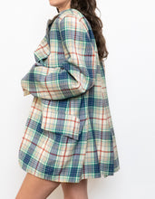 Load image into Gallery viewer, Vintage x Blue, Cream Plaid Wool-Blend Blazer (S-L)