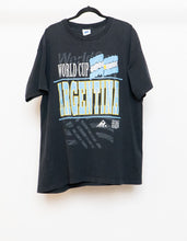 Load image into Gallery viewer, Vintage x MADE IN USA x World Cup Argentina Black and and Blue Tee (XL)