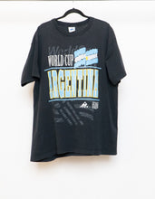 Load image into Gallery viewer, Vintage x MADE IN USA x World Cup Argentina Black and and Blue Tee (XL)