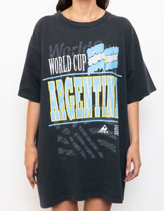Vintage x MADE IN USA x World Cup Argentina Black and and Blue Tee (XL)