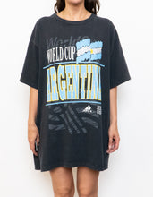 Load image into Gallery viewer, Vintage x MADE IN USA x World Cup Argentina Black and and Blue Tee (XL)