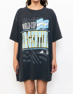 Vintage x MADE IN USA x World Cup Argentina Black and and Blue Tee (XL)