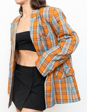 Load image into Gallery viewer, Vintage x Orange, Blue Plaid Blazer (S-L)