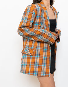 Vintage x Orange, Blue Plaid Blazer (S-L)
