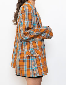 Vintage x Orange, Blue Plaid Blazer (S-L)