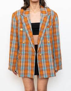 Vintage x Orange, Blue Plaid Blazer (S-L)