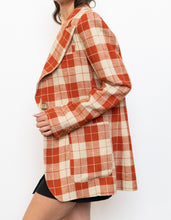 Load image into Gallery viewer, SMYTHE x Made in Canada x Orange Plaid Silk-Blend Blazer (S, M)