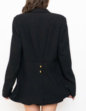 Load image into Gallery viewer, Vintage x HOSS Black &amp; Gold Blazer (XS-M)