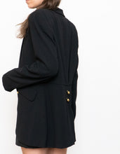 Load image into Gallery viewer, Vintage x HOSS Black &amp; Gold Blazer (XS-M)