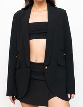 Load image into Gallery viewer, Vintage x HOSS Black &amp; Gold Blazer (XS-M)