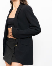 Load image into Gallery viewer, Vintage x HOSS Black &amp; Gold Blazer (XS-M)