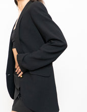 Load image into Gallery viewer, Vintage x HOSS Black &amp; Gold Blazer (XS-M)