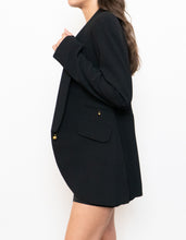 Load image into Gallery viewer, Vintage x HOSS Black &amp; Gold Blazer (XS-M)