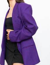 Load image into Gallery viewer, Vintage x Made in Canada x Blue, Pink Houndstooth Wool-Blend Blazer (S-L)
