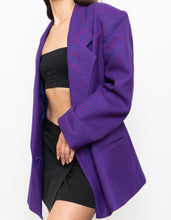 Load image into Gallery viewer, Vintage x Made in Canada x Blue, Pink Houndstooth Wool-Blend Blazer (S-L)