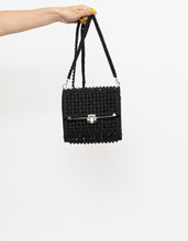 Load image into Gallery viewer, Vintage x Black Crochet Beaded Shoulder Purse