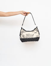 Load image into Gallery viewer, Vintage x Renaissance Patterned B&amp;W Purse
