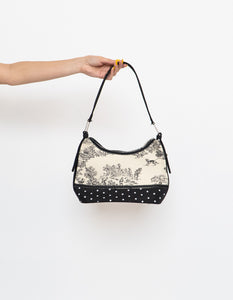 Vintage x Renaissance Patterned B&W Purse