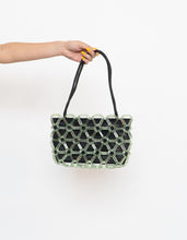 Load image into Gallery viewer, Vintage x Black &amp; Green Beaded Purse