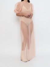 Load image into Gallery viewer, Vintage x Sheer Coral Handmade Dress (XS-M)