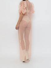 Load image into Gallery viewer, Vintage x Sheer Coral Handmade Dress (XS-M)