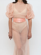 Load image into Gallery viewer, Vintage x Sheer Coral Handmade Dress (XS-M)