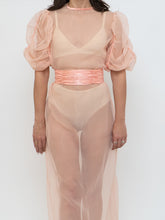Load image into Gallery viewer, Vintage x Sheer Coral Handmade Dress (XS-M)