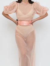 Load image into Gallery viewer, Vintage x Sheer Coral Handmade Dress (XS-M)