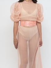 Load image into Gallery viewer, Vintage x Sheer Coral Handmade Dress (XS-M)
