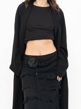 Load image into Gallery viewer, Vintage x Made in India x Black Layered Frilly Maxi Skirt (M, L)