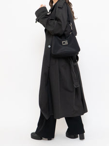 Vintage x Made in Canada x LONDON FOG Black Lined Trench  (42R)