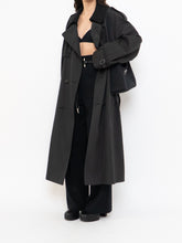 Load image into Gallery viewer, Vintage x Made in Canada x LONDON FOG Black Lined Trench  (42R)