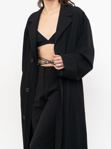 Vintage x HUGO BOSS Classic Black Trench (XS-L)