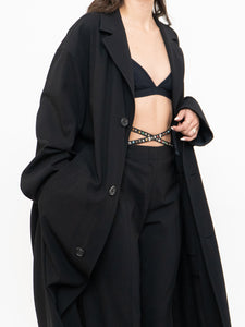 Vintage x HUGO BOSS Classic Black Trench (XS-L)