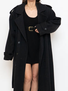 Vintage x Heavy Knit Wool-Blend Trench Coat (M, L)
