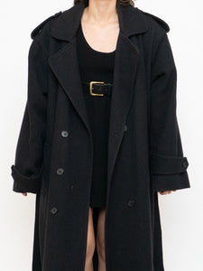 Vintage x Heavy Knit Wool-Blend Trench Coat (M, L)