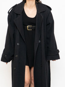 Vintage x Heavy Knit Wool-Blend Trench Coat (M, L)
