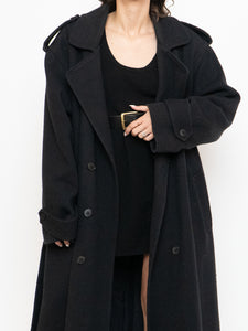 Vintage x Heavy Knit Wool-Blend Trench Coat (M, L)