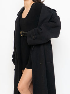 Vintage x Heavy Knit Wool-Blend Trench Coat (M, L)