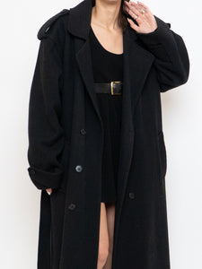 Vintage x Heavy Knit Wool-Blend Trench Coat (M, L)