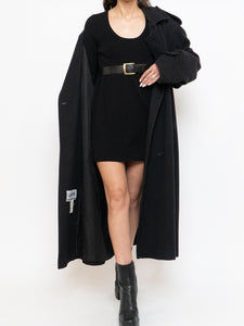 Vintage x Heavy Knit Wool-Blend Trench Coat (M, L)