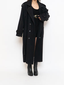 Vintage x Heavy Knit Wool-Blend Trench Coat (M, L)