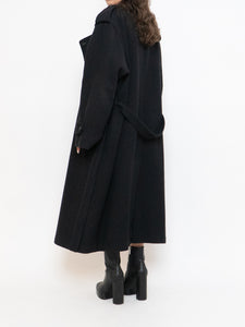 Vintage x Heavy Knit Wool-Blend Trench Coat (M, L)