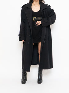Vintage x Heavy Knit Wool-Blend Trench Coat (M, L)