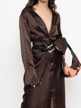 Load image into Gallery viewer, Vintage x Brown Pure Silk Buttoned Dress (M, L)