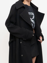 Load image into Gallery viewer, OAK + FORT x Classic Black Belted Trench Coat (XS-M)
