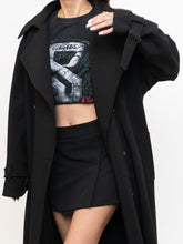 Load image into Gallery viewer, OAK + FORT x Classic Black Belted Trench Coat (XS-M)